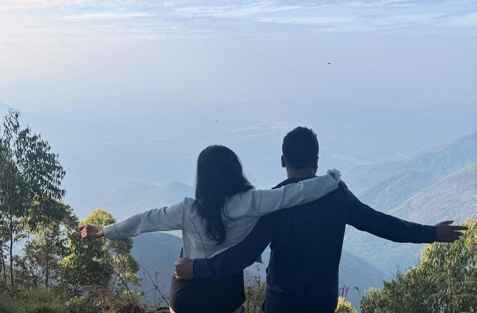 Looking out over the hills together